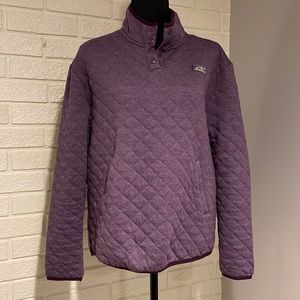Eddie Bauer quilted quarter snap sweatshirt size large
